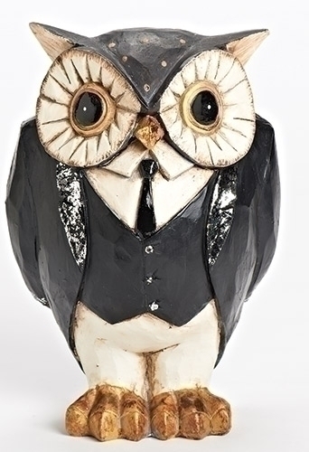 9"H TUXEDO OWL