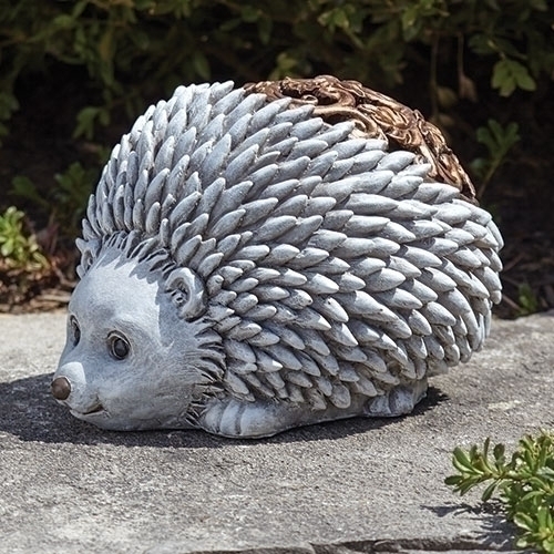 6"H LED HEDGEHOG BRONZE FIGURE