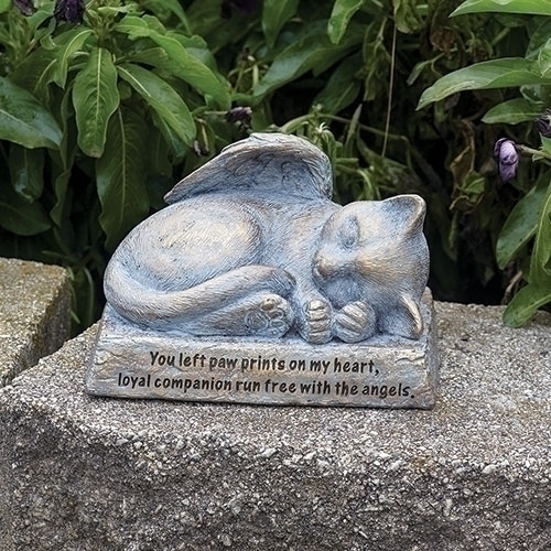 6"L CAT WITH WINGS STATUE