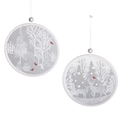 4.5"SCENIC MIRROR ORN 2/A WHT IMAGE (sold separately)