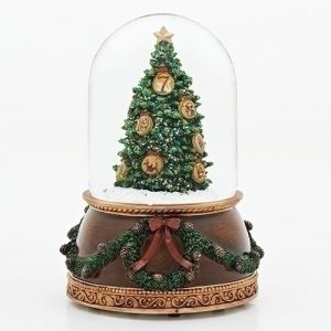 8"H WU MUS 12 DAYS/ XMAS DOME XMAS TREE CLOCHE DOME 100MM