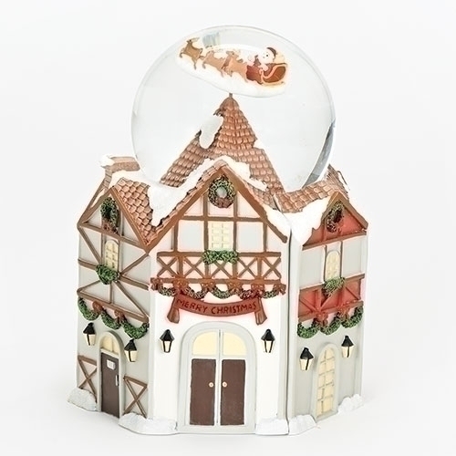 9.5"H MUSICAL SWIRLDOME VILLAGE