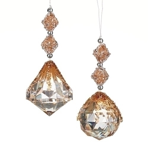 4"CRYSTAL DROP W/AMBER BEAD 2A (sold separately)