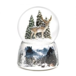 6"MUS DEER W/TREES DOME 100MM