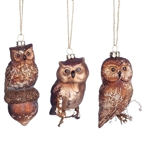 4.65" BRONZE OWLS ORNS 3A (sold separately)