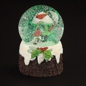6"H LED SWIRL DOME CARDINALS ON FEEDER; 100MM