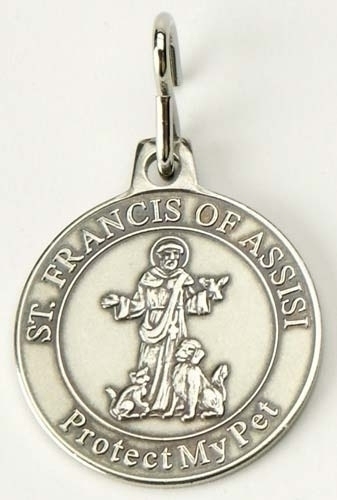 ST. FRANCIS PET MEDAL 2 STYLES 1" & 1.25" DIAMETER (sold separately)