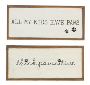 Wood Pet Box/Wall Sign, 2 Assorted (sold separately)