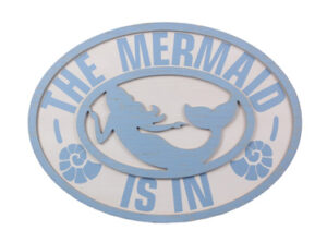 Wood Mermaid Wall Sign