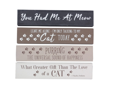 Wood Mini Block Sign, 4 asst (sold separately)