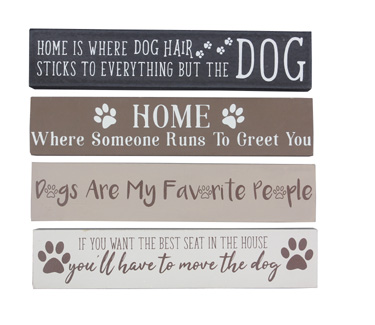Wood Mini Block Signs 4 asst (sold separately)