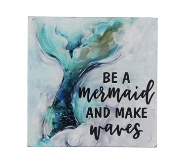 Wood Mermaid Box Sign