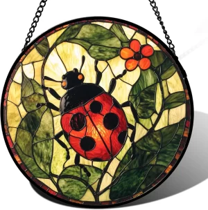 Ladybug Glass Suncatcher