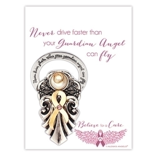 Breast Cancer Angel Visor Clip