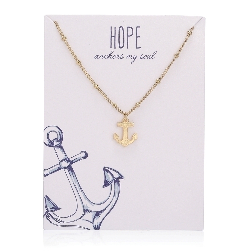 16" GLD ANCHOR NECK-HOPE