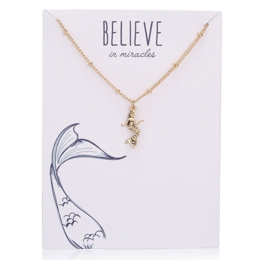 16" GLD MERMAID NECK-BELIEVE