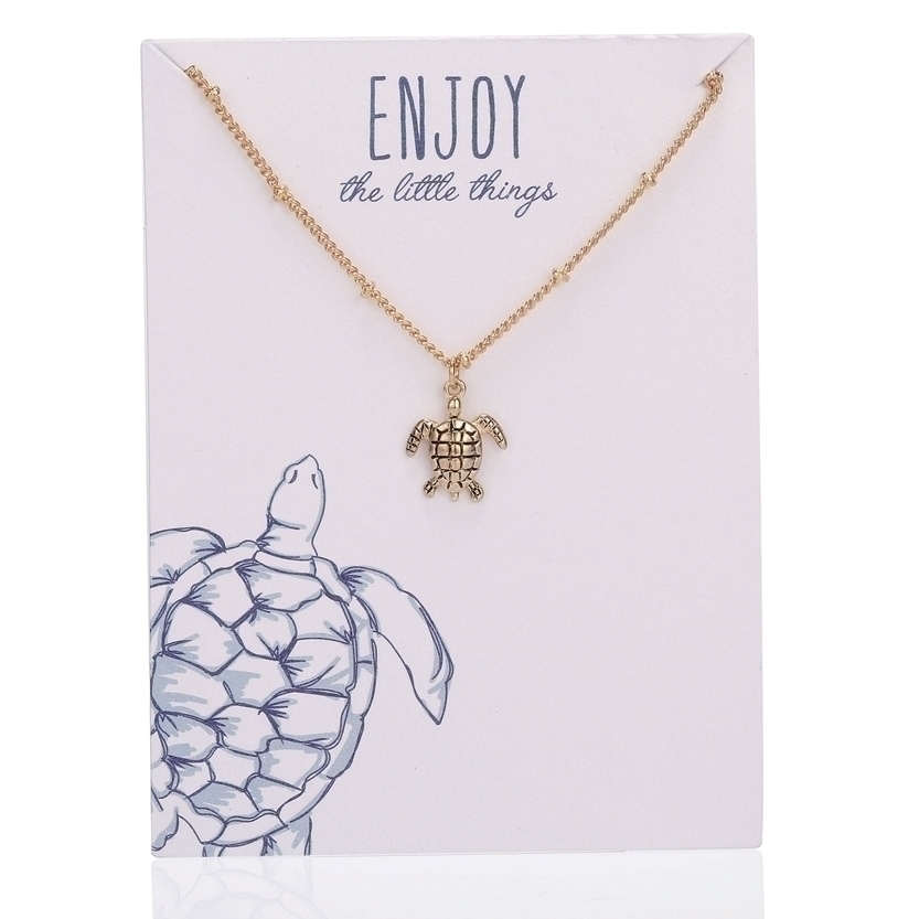 16" GLD TURTLE NECK-ENJOY