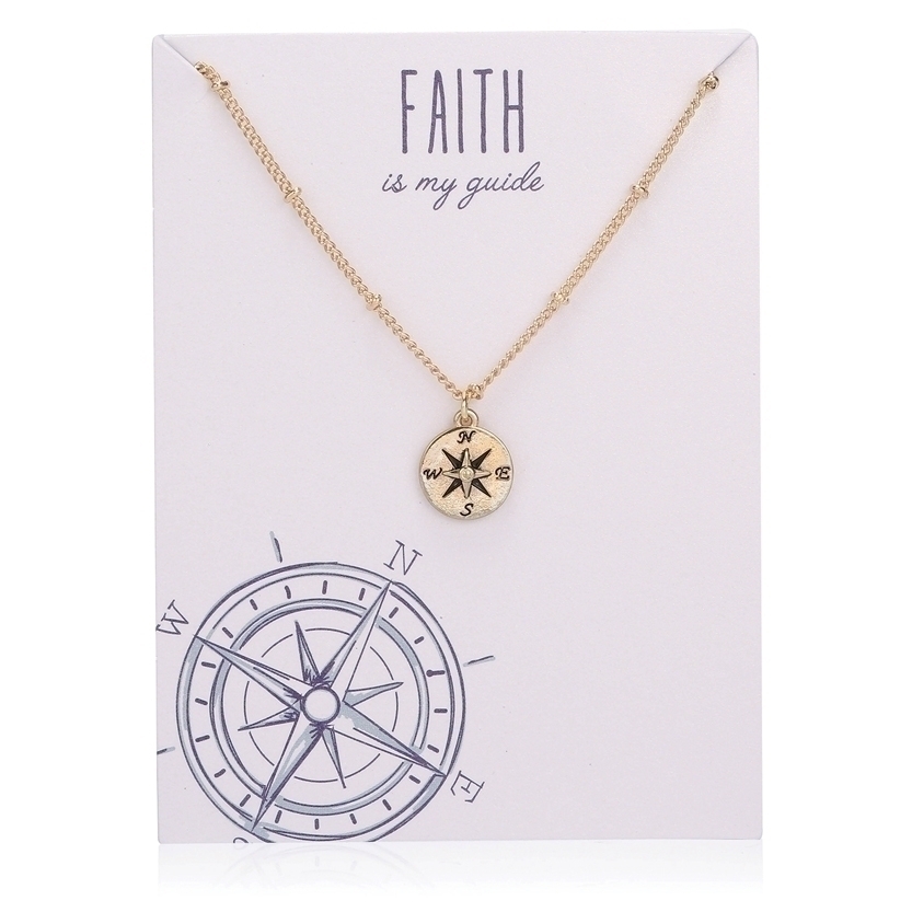 16" GLD COMPASS NECK-FAITH