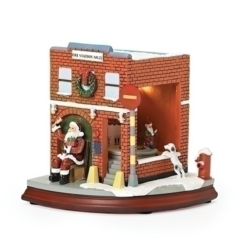 MUS 7.5"LED FIRE STATION W/ROTATION