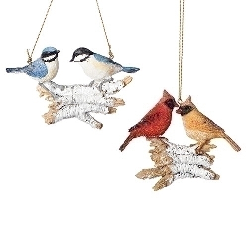 4" XMAS BIRD ON LOGS ORN 2A (sold separately)