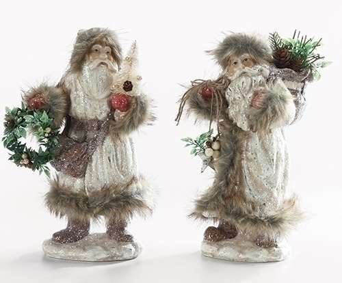 12" NATURAL SANTA FIG FAUX 	FUR (sold individually)