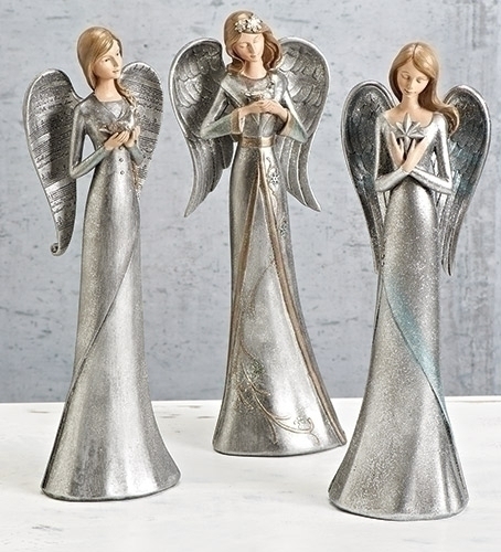 12.5 VINTGE SILVR ANGEL 3A FIG (sold individually)