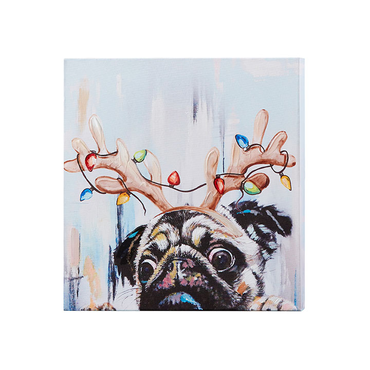 13.75" Dog Canvas Wall Art
