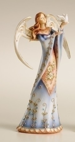 9" Cloisonne Angel with Dove
