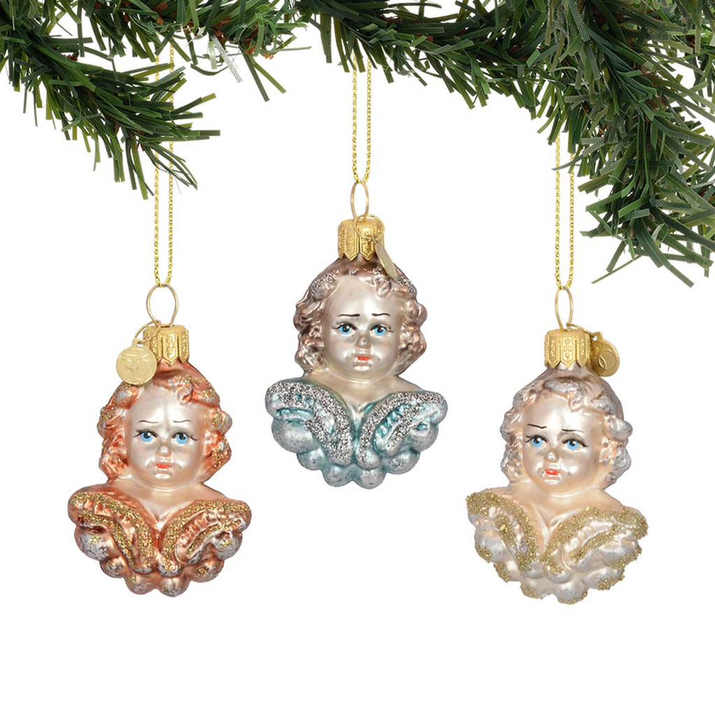 Mini Christmas Angel Bust Ornaments (sold individually)