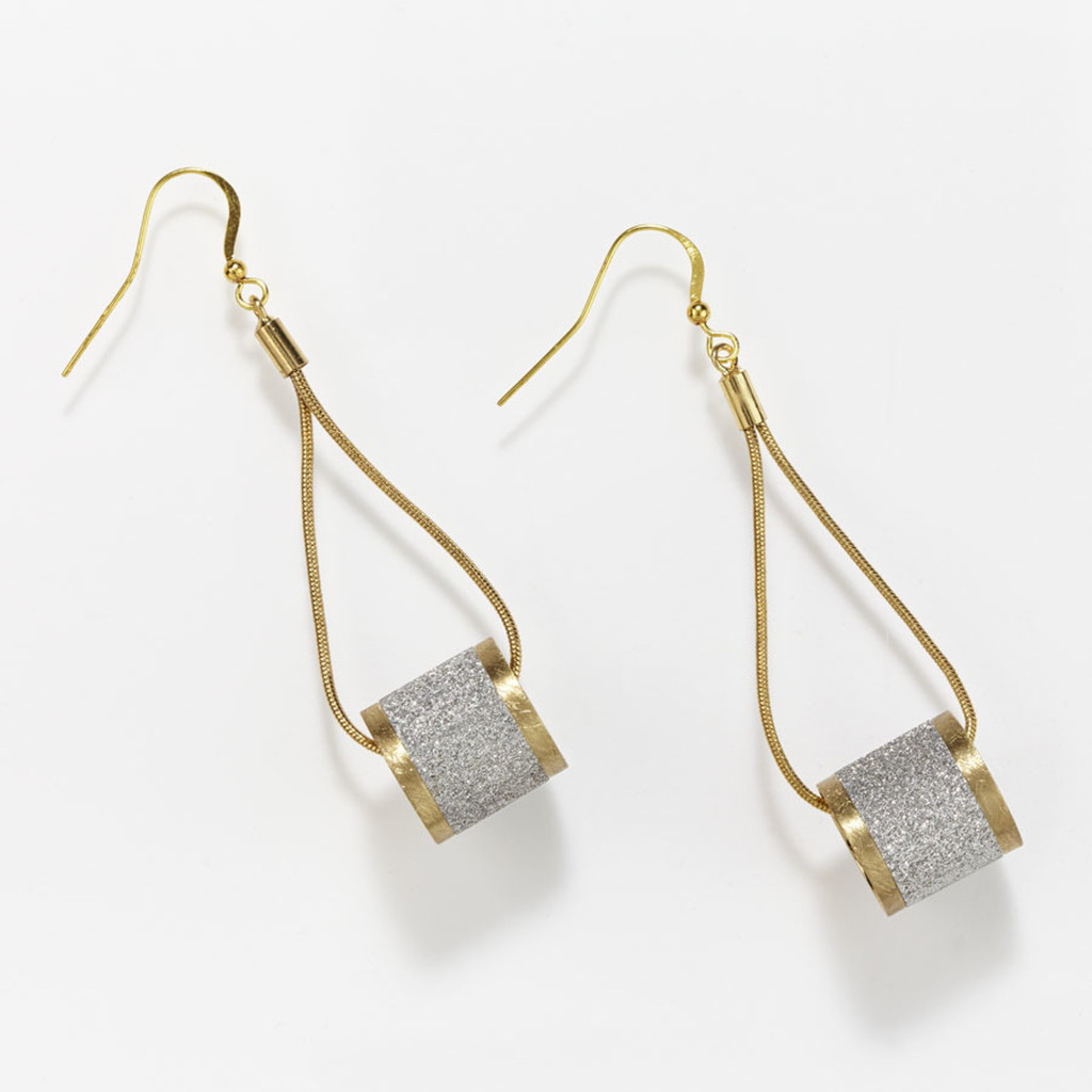 Silver Ring Drop Earrings