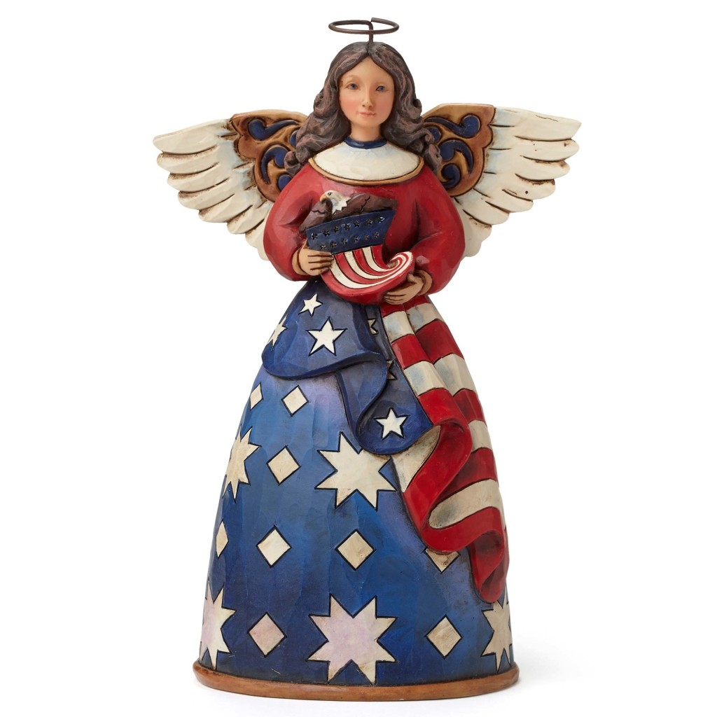 Patriotic Angel in Flag Dress
