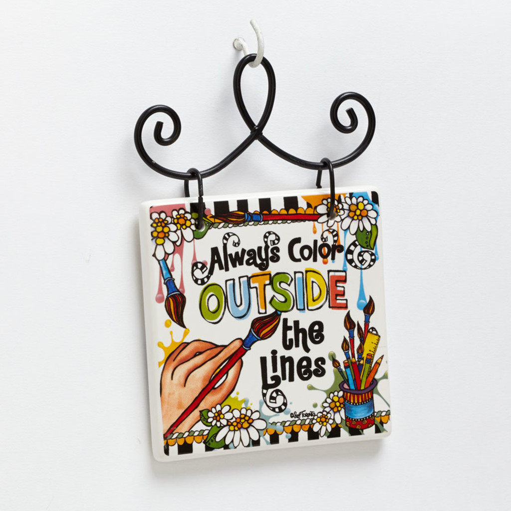 Color Outside/Lines Plaque