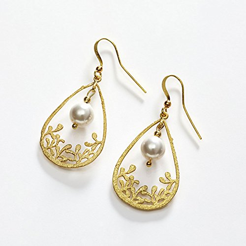 Tear Drop with Pearl Earrings