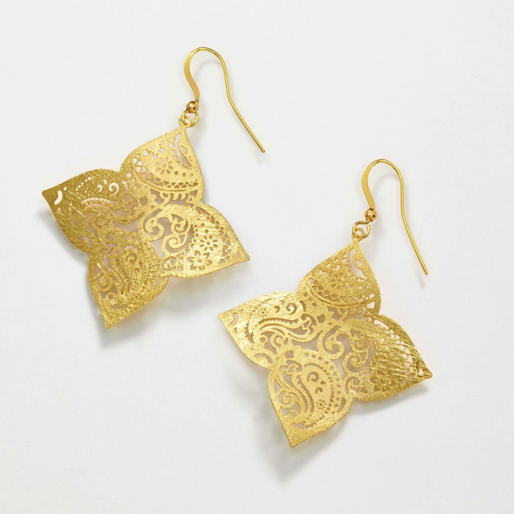 Paisley Cross Earrings