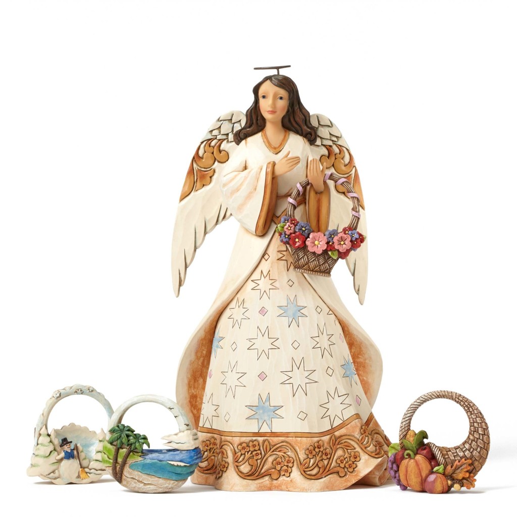 Seasonal Angel w/4 Baskets