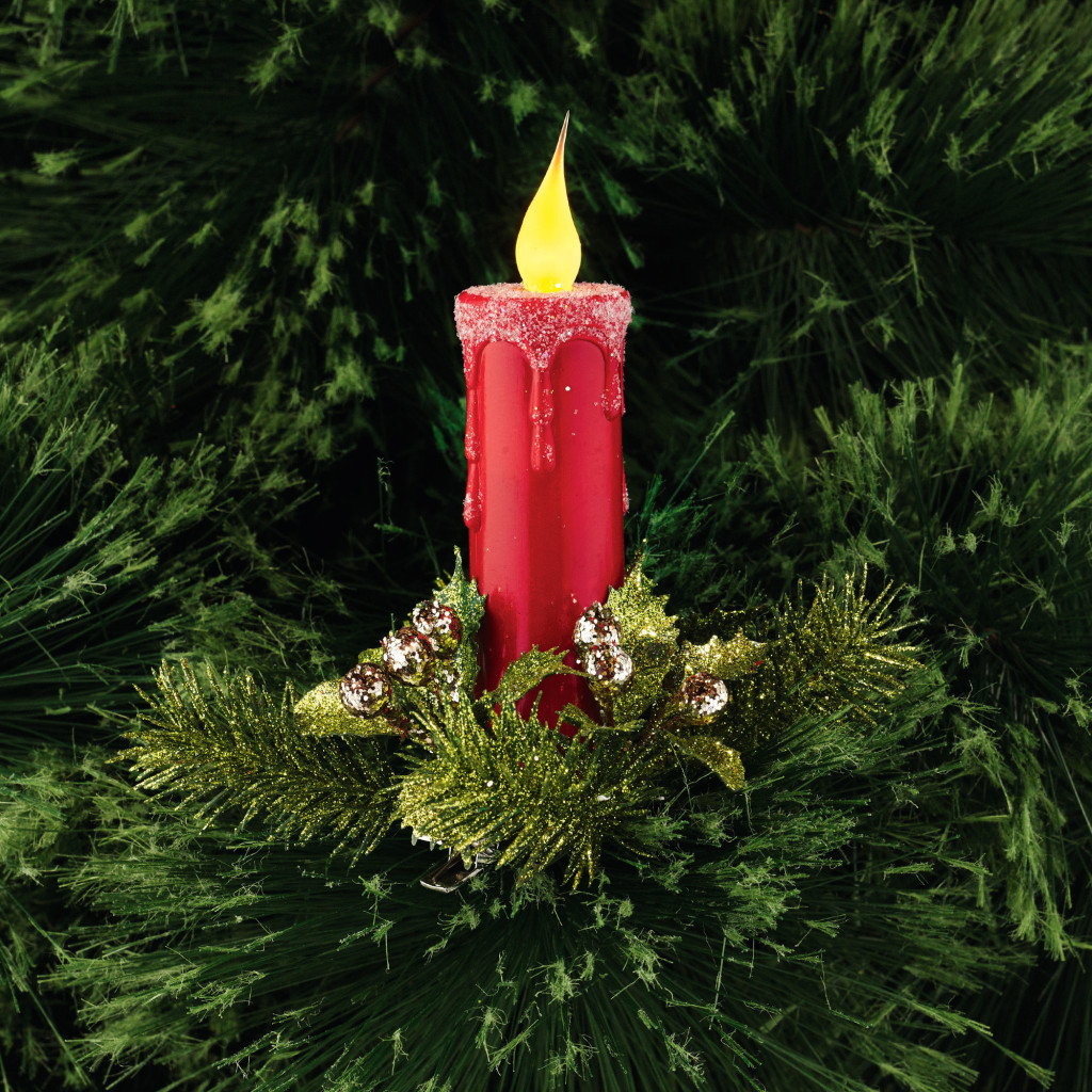 Lit Candle Clip Ornament