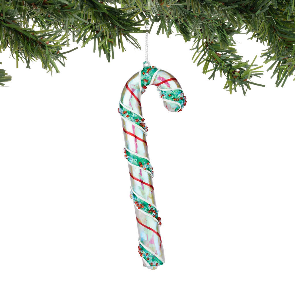 Red Green Candy Cane Ornament