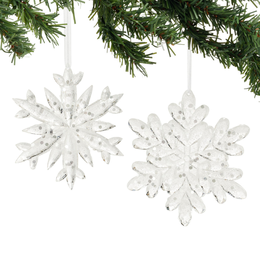 MICA Snowflake Ornament 2asst (sold individually)