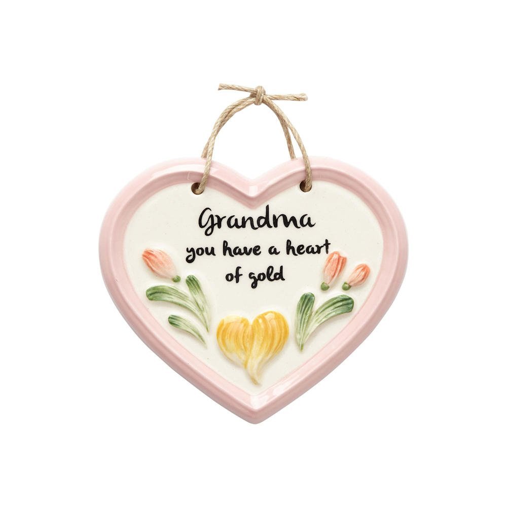 Basic Grandma Heart Plaque