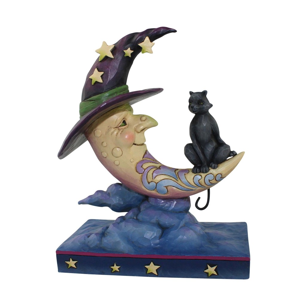Crescent Moon Witch and Black Cat