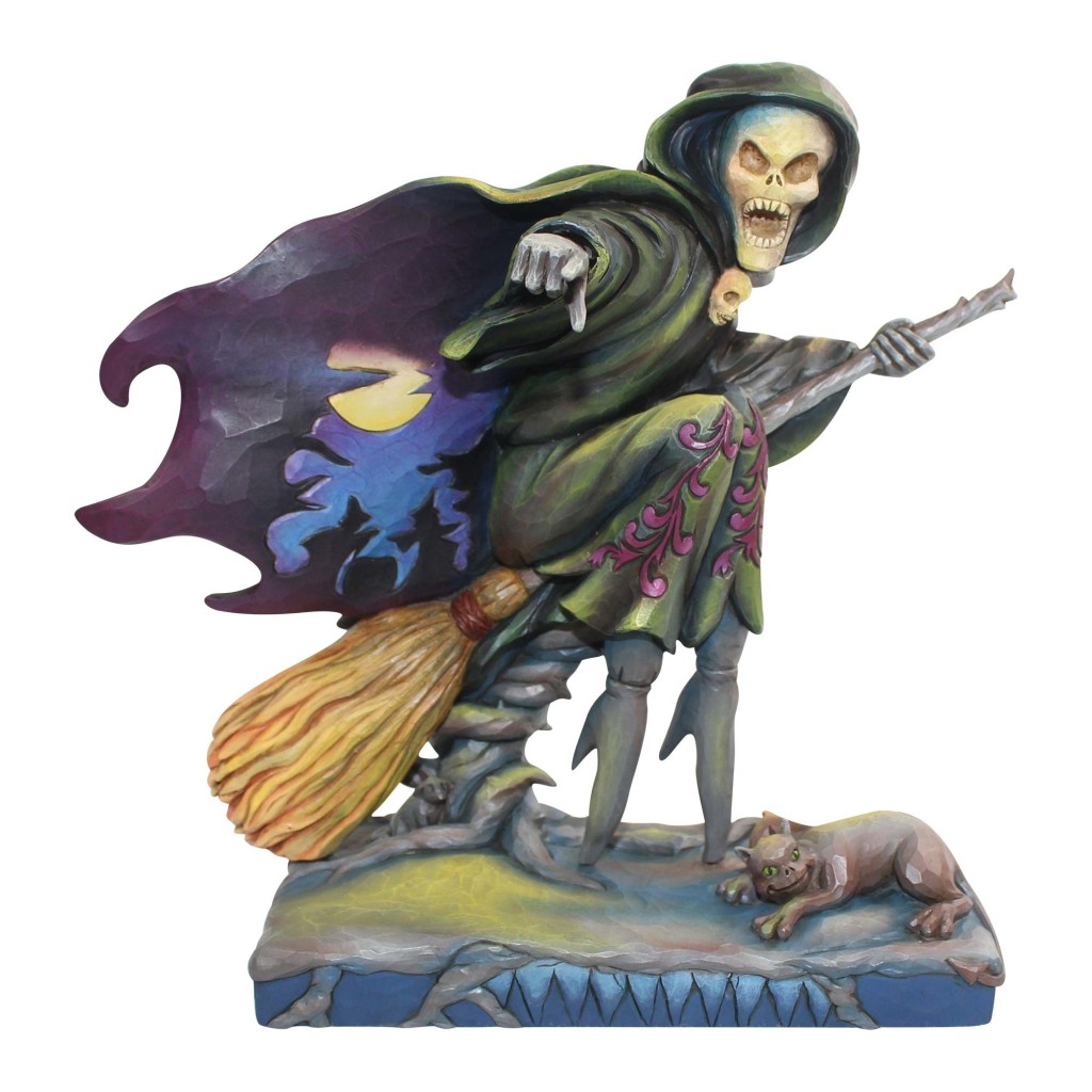 Skeleton Witch Riding Broom