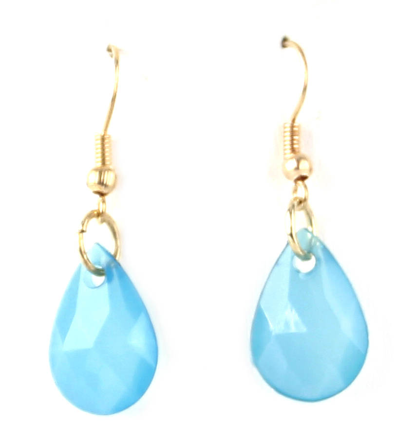Small Bead Teal Earrings