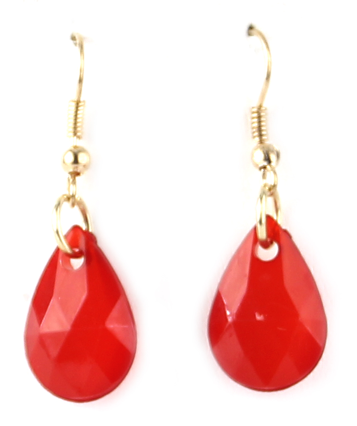 Small Bed Red Earrings