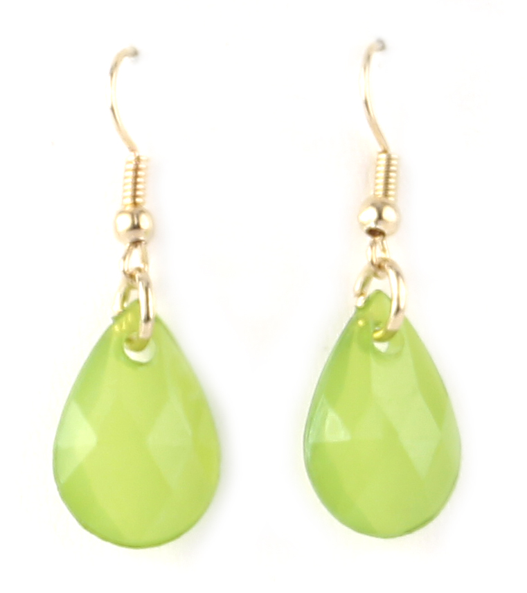 Small Bead Green Earrings