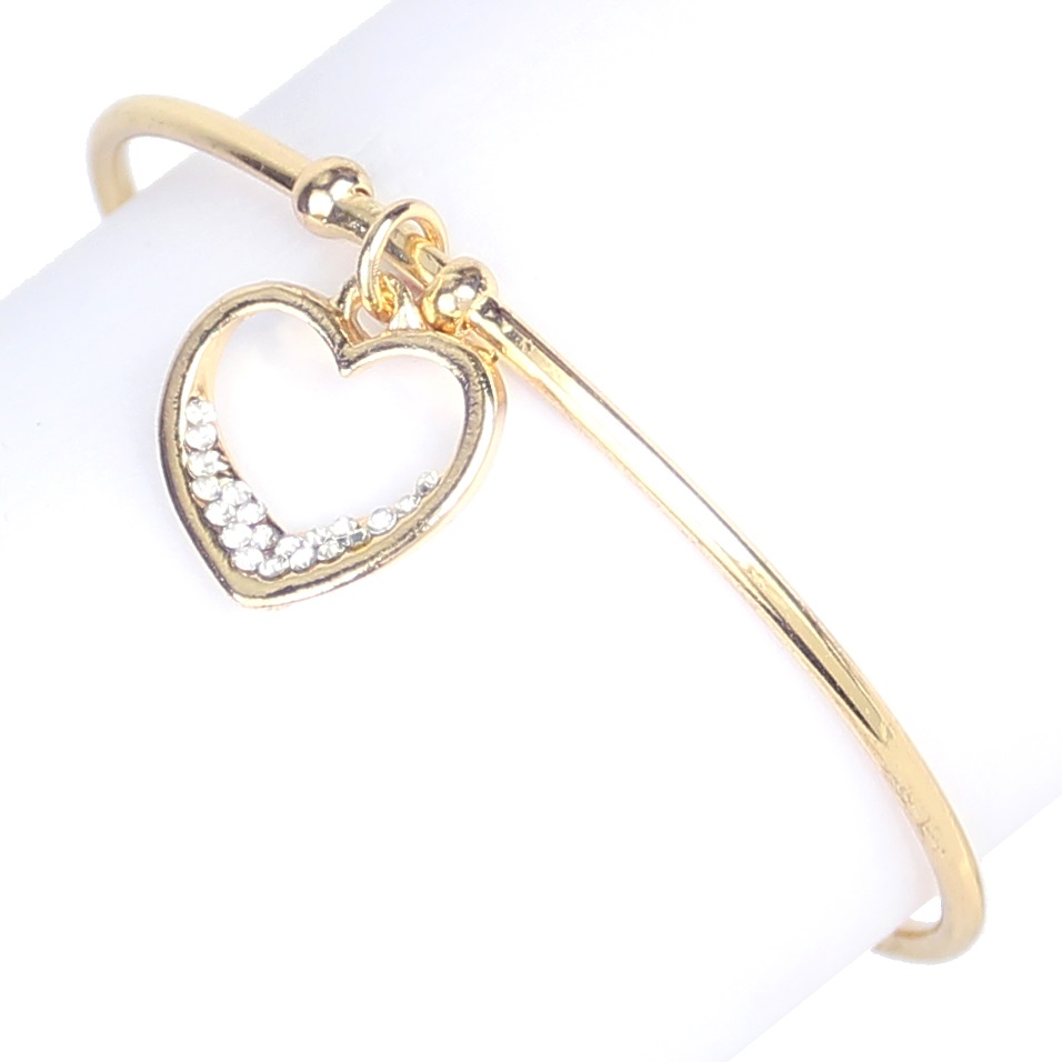 Stackable Brass Cuff Charm Bracelet