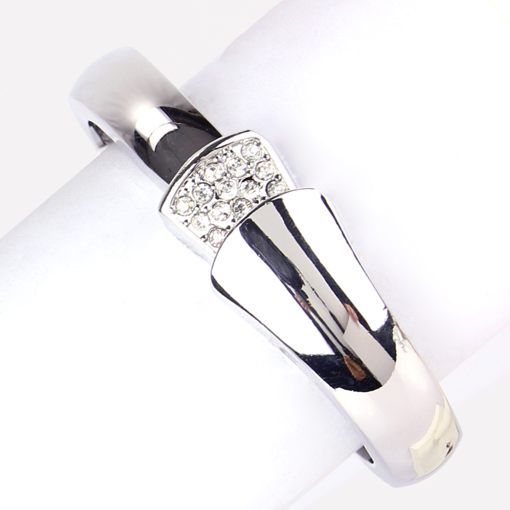 Silver Bracelet with Rhinestone