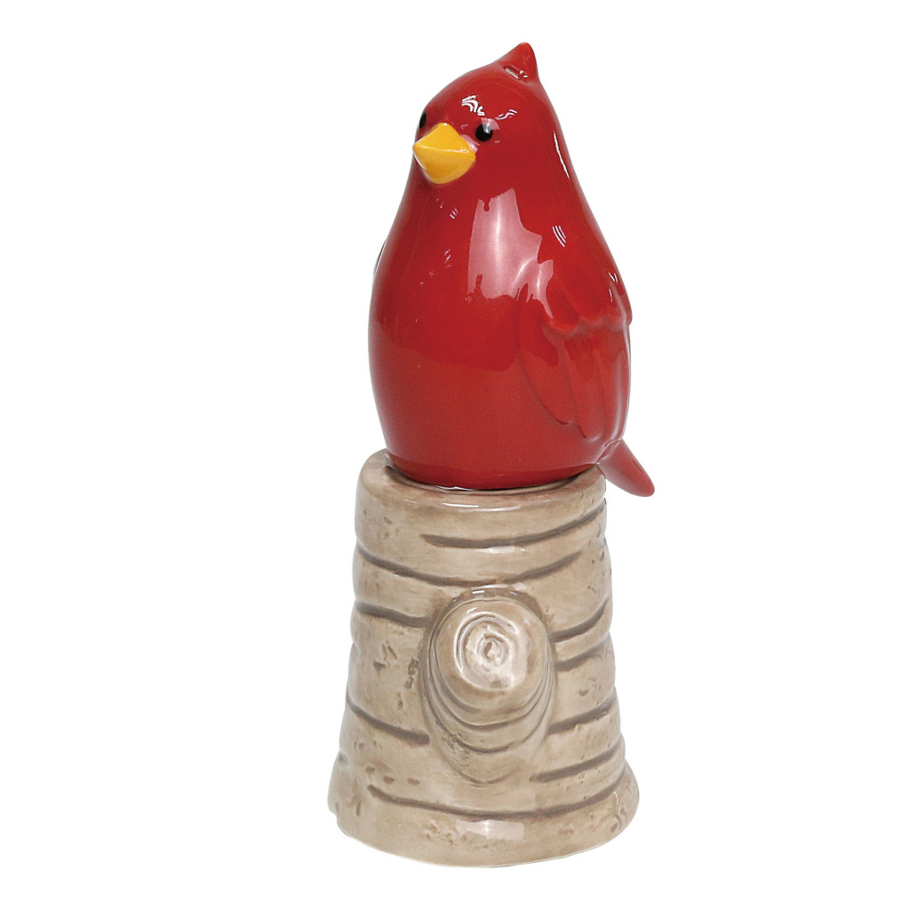 Sparkle Cardinal Salt and Pepper Shakers
