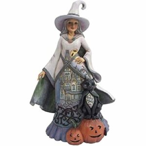 Good Witch with Pumpkins and Black Cat