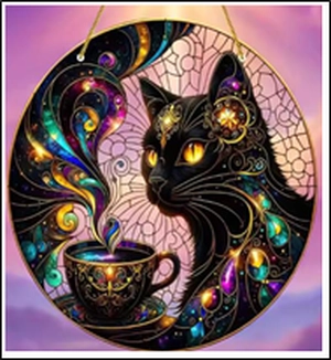 Black Cat Acrylic Suncatcher