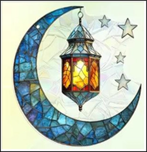 Crescent Moon and Lamp